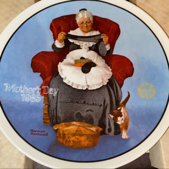 Mending Time Mothers Day Norman Rockwell plate - Picture 1 of 5